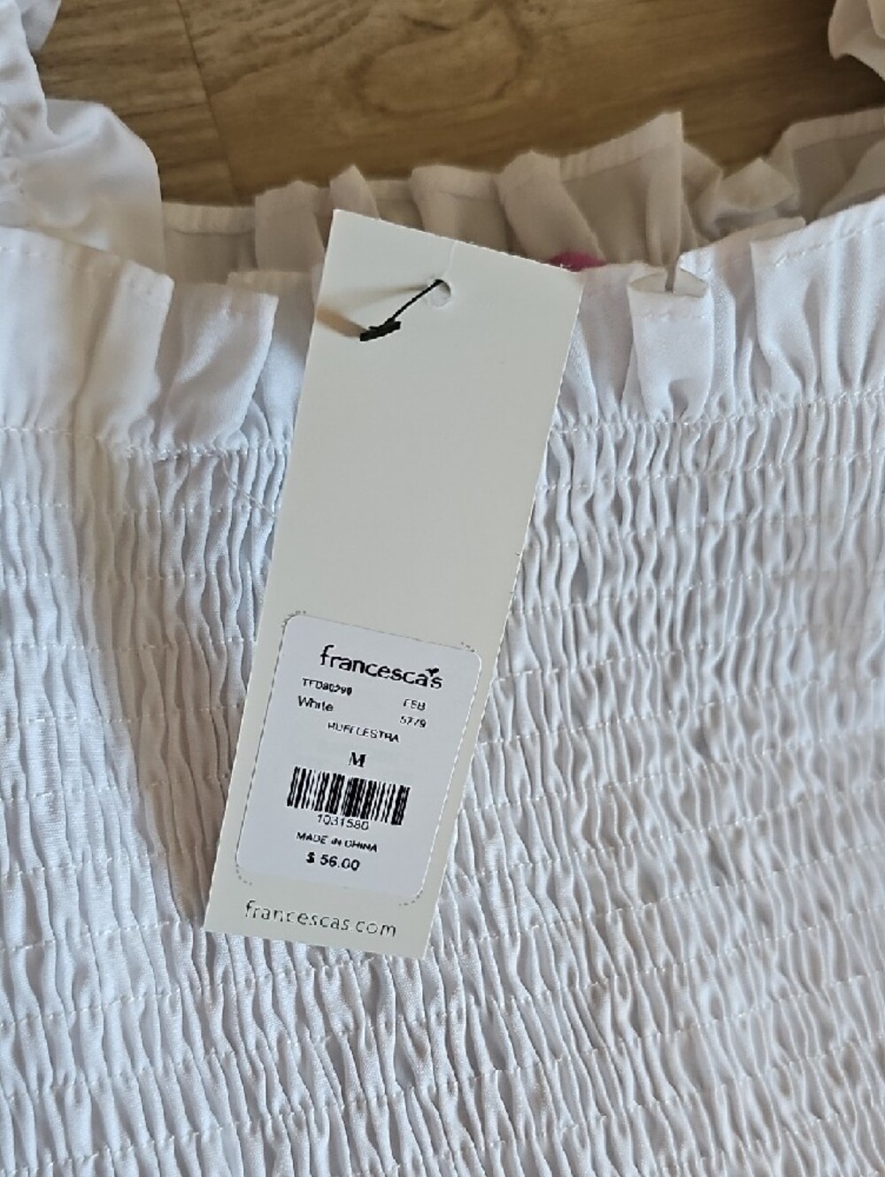 miami White Ruffle Smocked Mini Dress - Picture 5 of 11